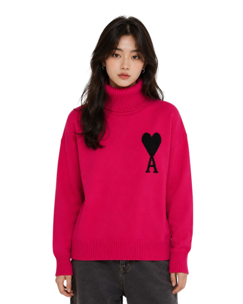 AMI Paris Ami de Coeur jumper Fuchsia