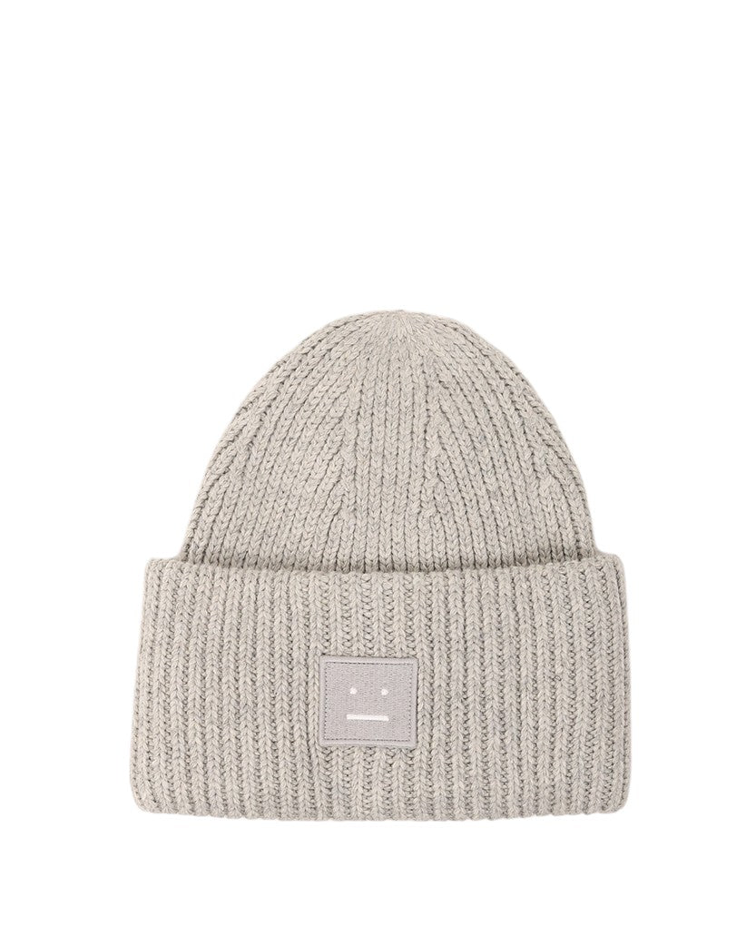 Acne Studios Rib knit beanie hat melange