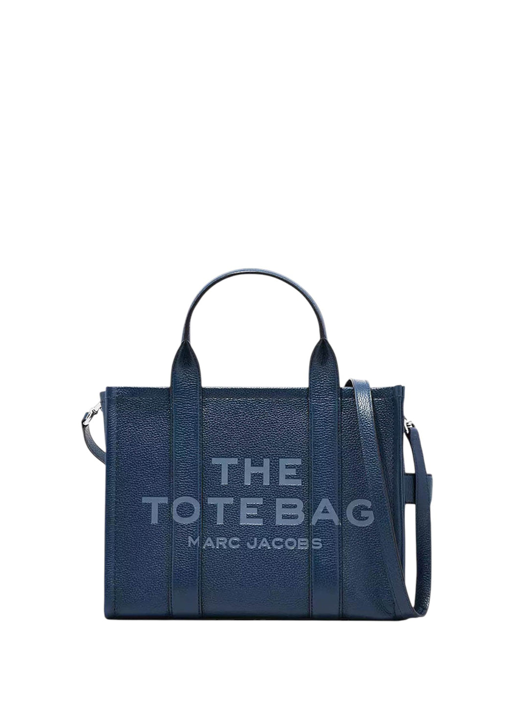 Marc Jacobs Leather Small Tote Bag Blue Sea