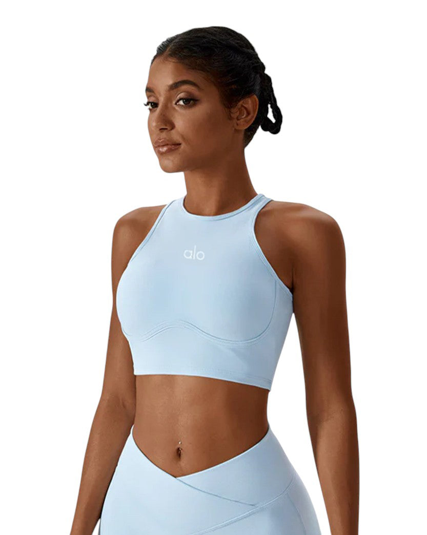 Alo Yoga Fitness Top Sky Blue 833341-SBL