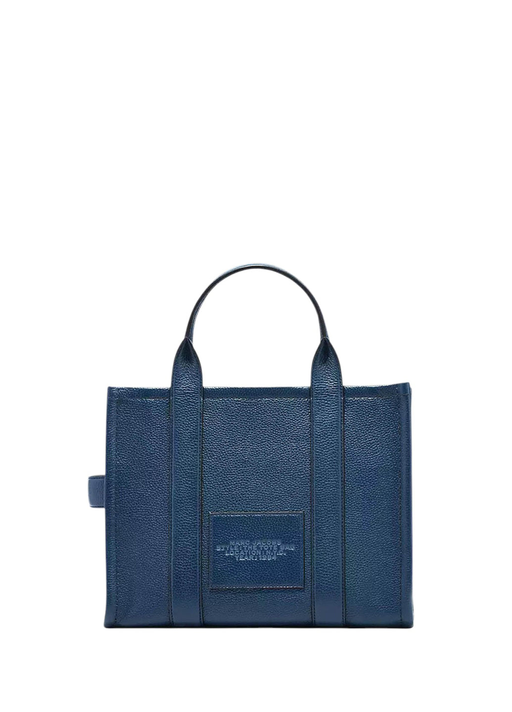 Marc Jacobs Leather Small Tote Bag Blue Sea