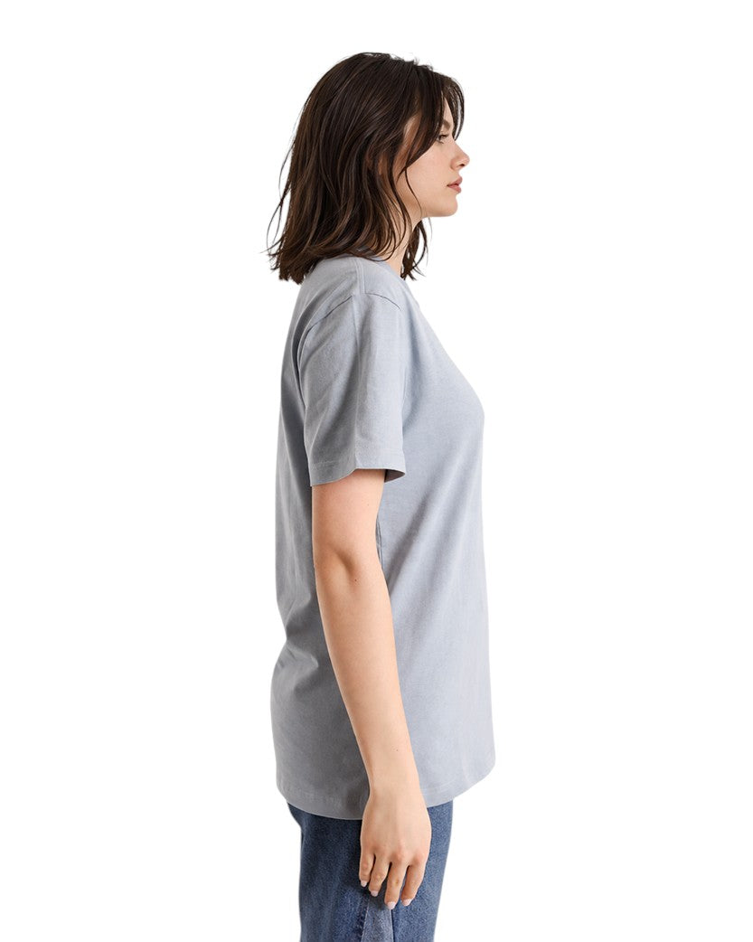 Acne Studios T-Shirt With Ellison Face Patch Light Blue