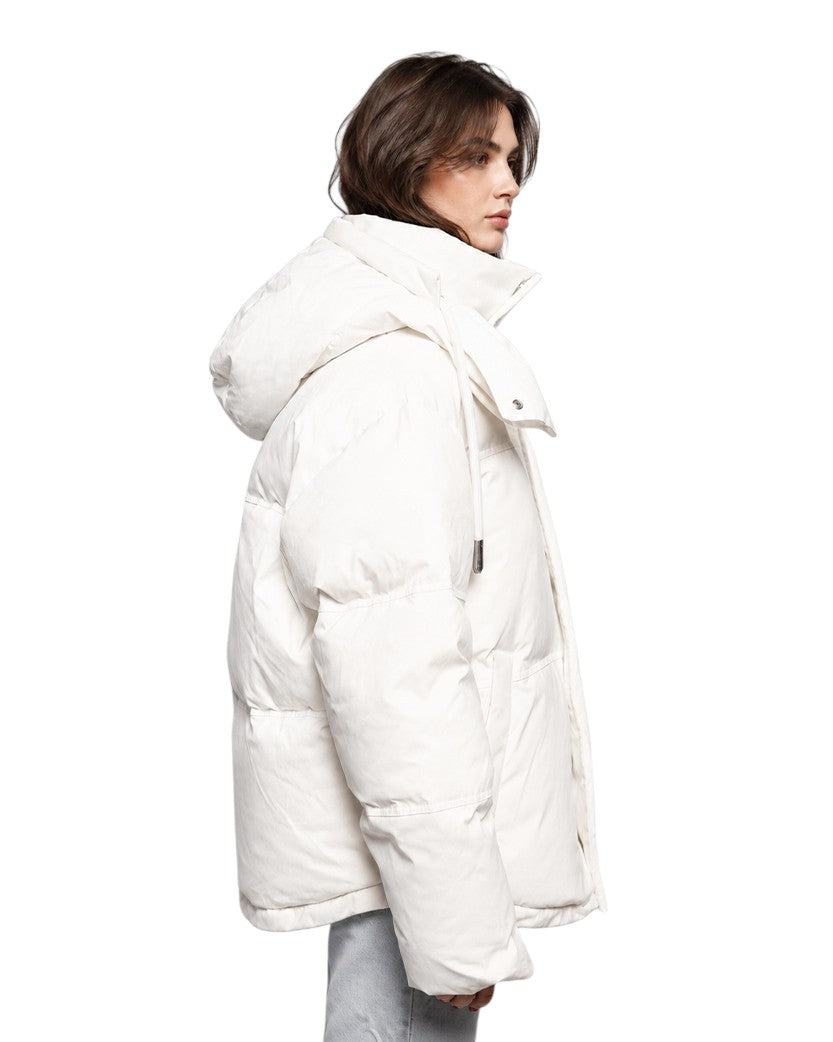 AMI Paris Ami de Coeur-Patch Padded Jacket White