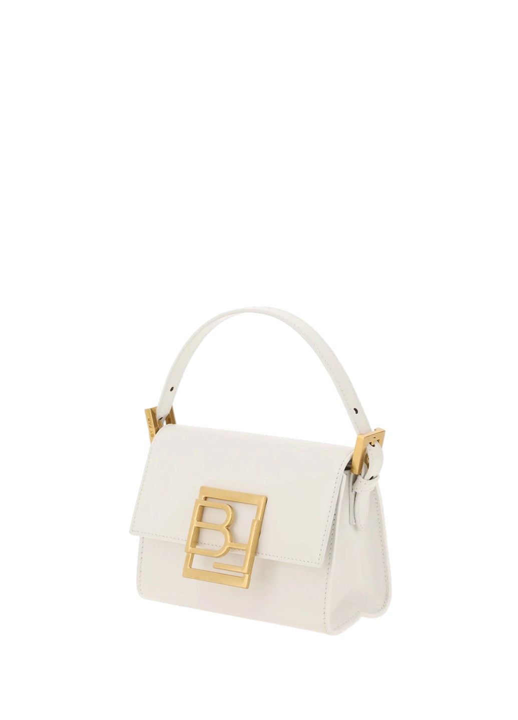 By Far Fran Semi Patent Leather White