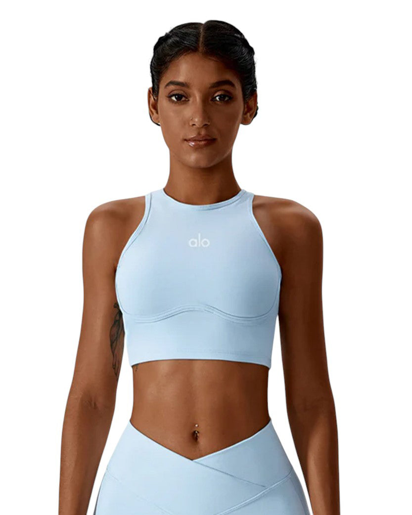 Alo Yoga Fitness Top Sky Blue 833341-SBL