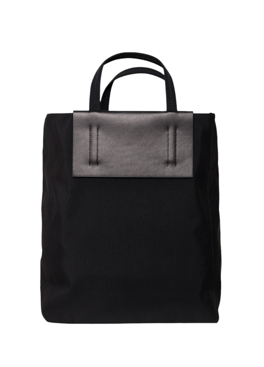 Acne Studios Baker Out medium canvas and printed leather tote Black