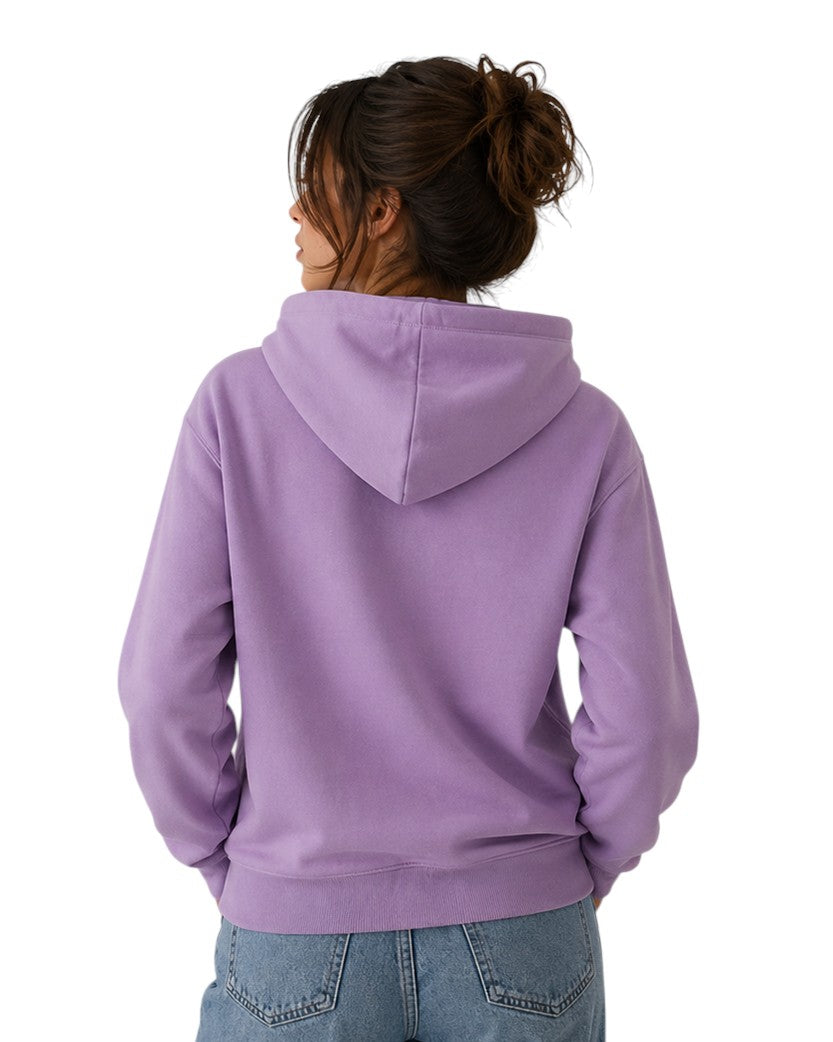 AMI Paris Ami De Coeur White Heart Zipped Hoodie Purple