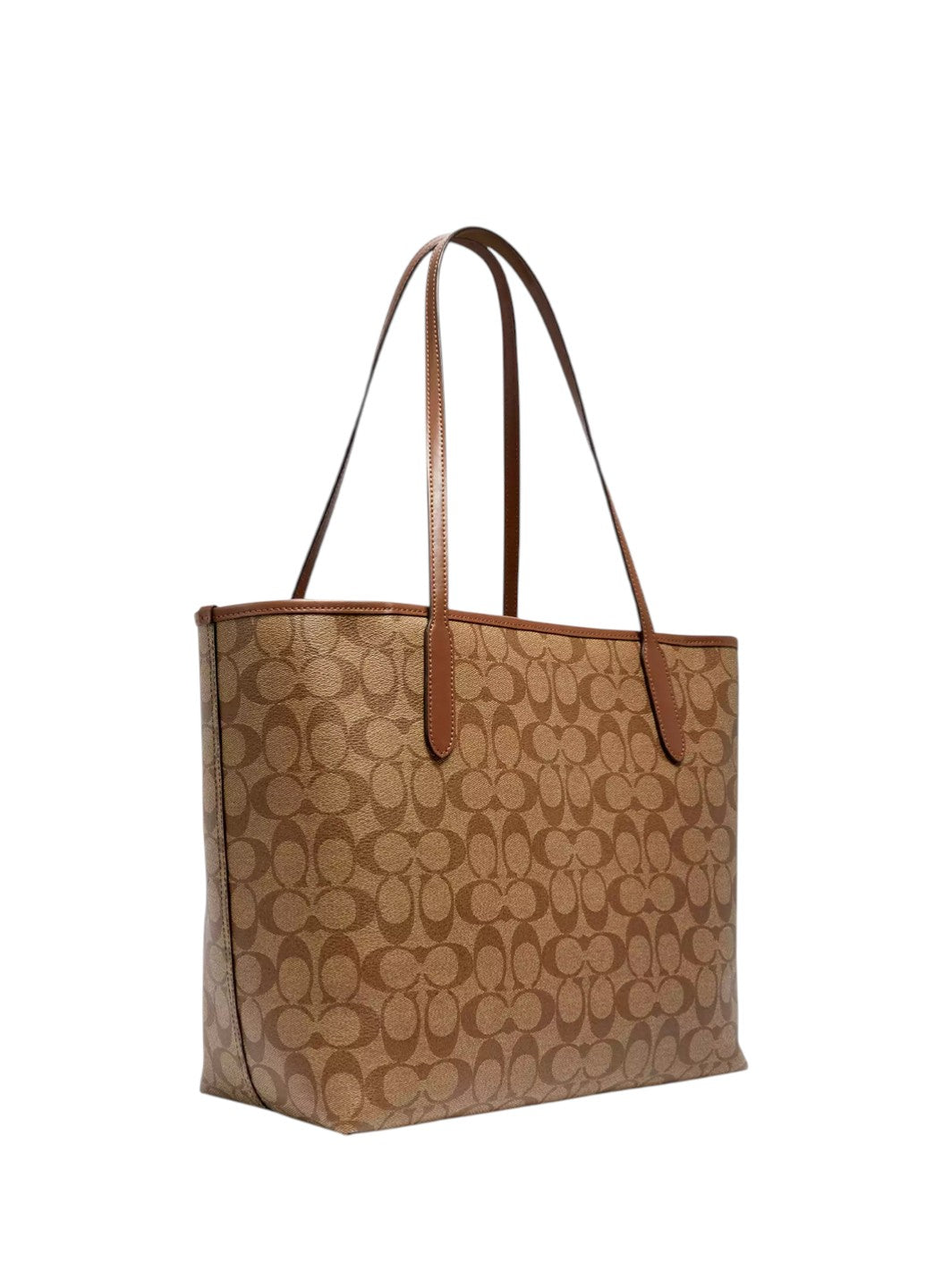 Coach City Tote In Signature Canvas Brown