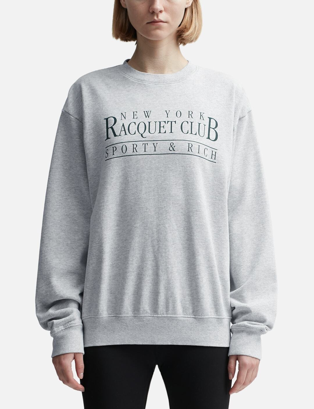 Sporty & Rich NY Racquet Club Crewneck Grey