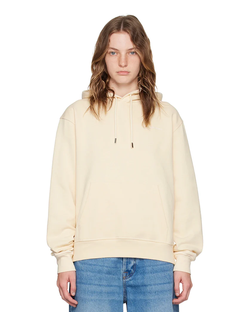 Jacquemus Embroidered Logo Hoodie Beige