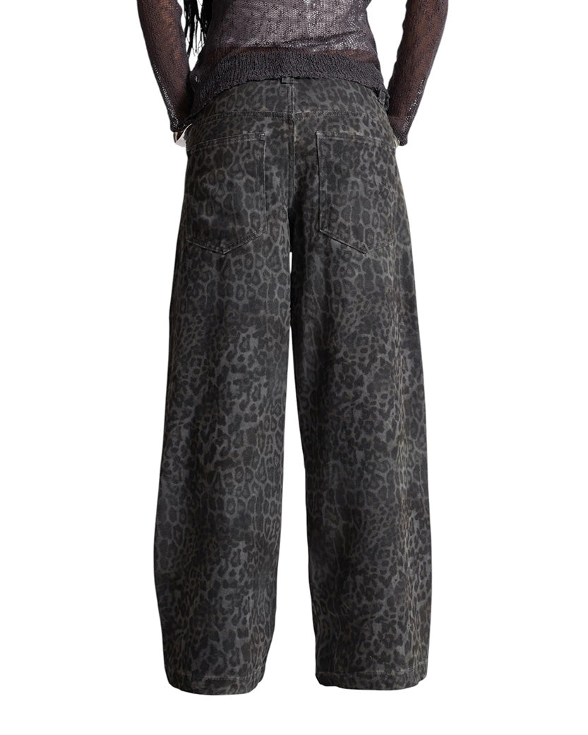 Джинси Jaded London Leopard Fade Colossus Jeans Charcoal | SSTORIES
