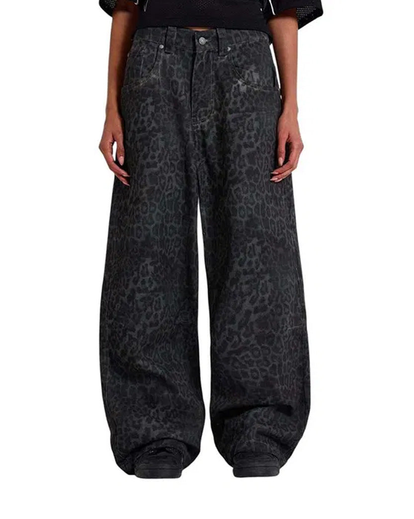 Джинси Jaded London Leopard Fade Colossus Jeans Charcoal | SSTORIES