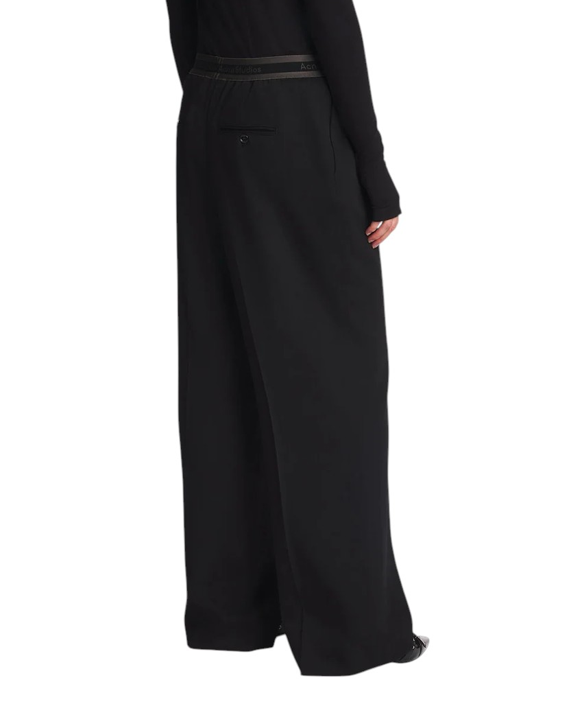 Acne Studios Logo Tape Trousers Black