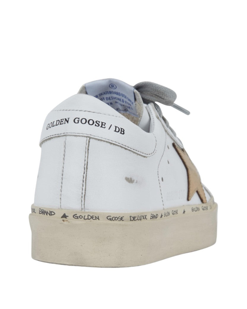 Кеди Golden Goose Hi Star White and Gold Leather Sneakers — SSTORIES