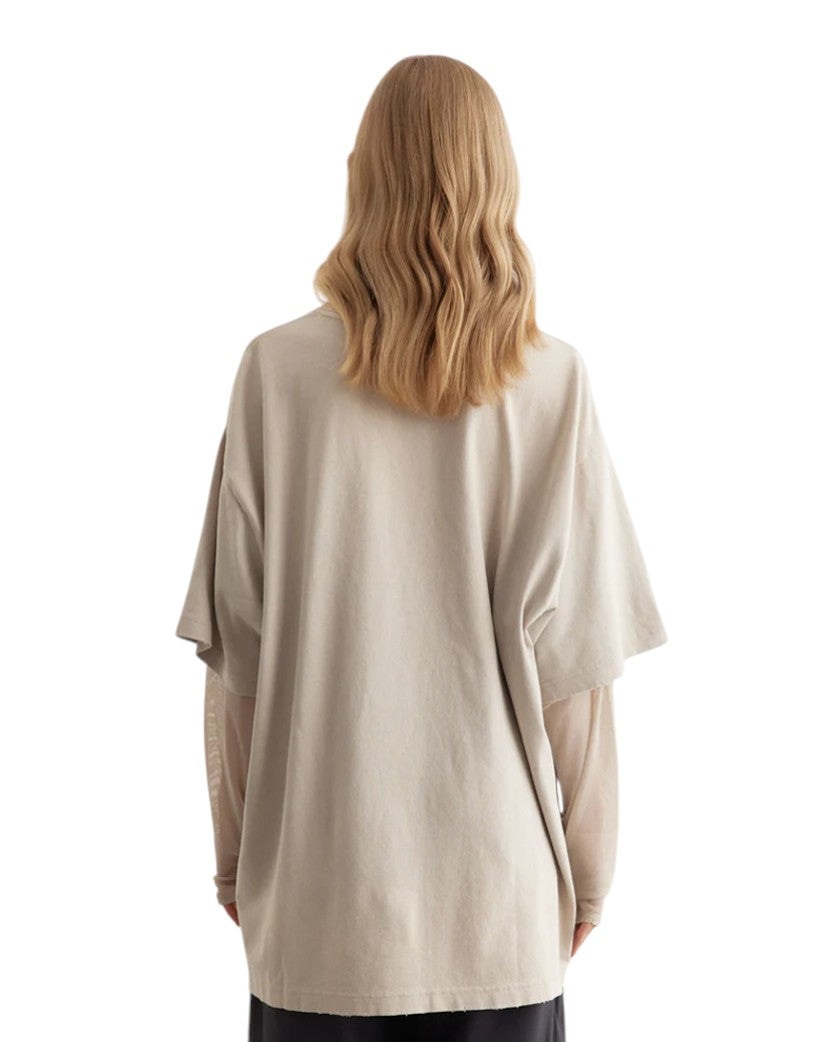 Лонгслів Acne Studios Layered Print T-Shirt Faded Grey | SSTORIES