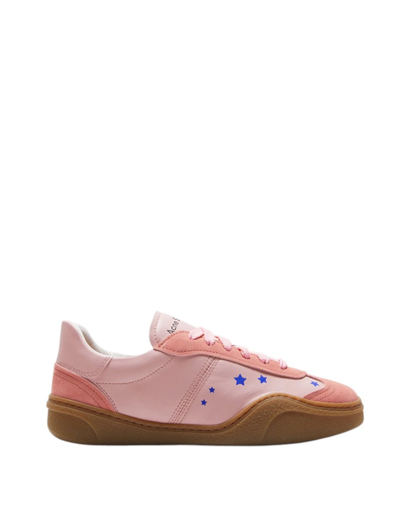 Acne Studios Stars Lace-up Sneakers Peach Pink/Brown