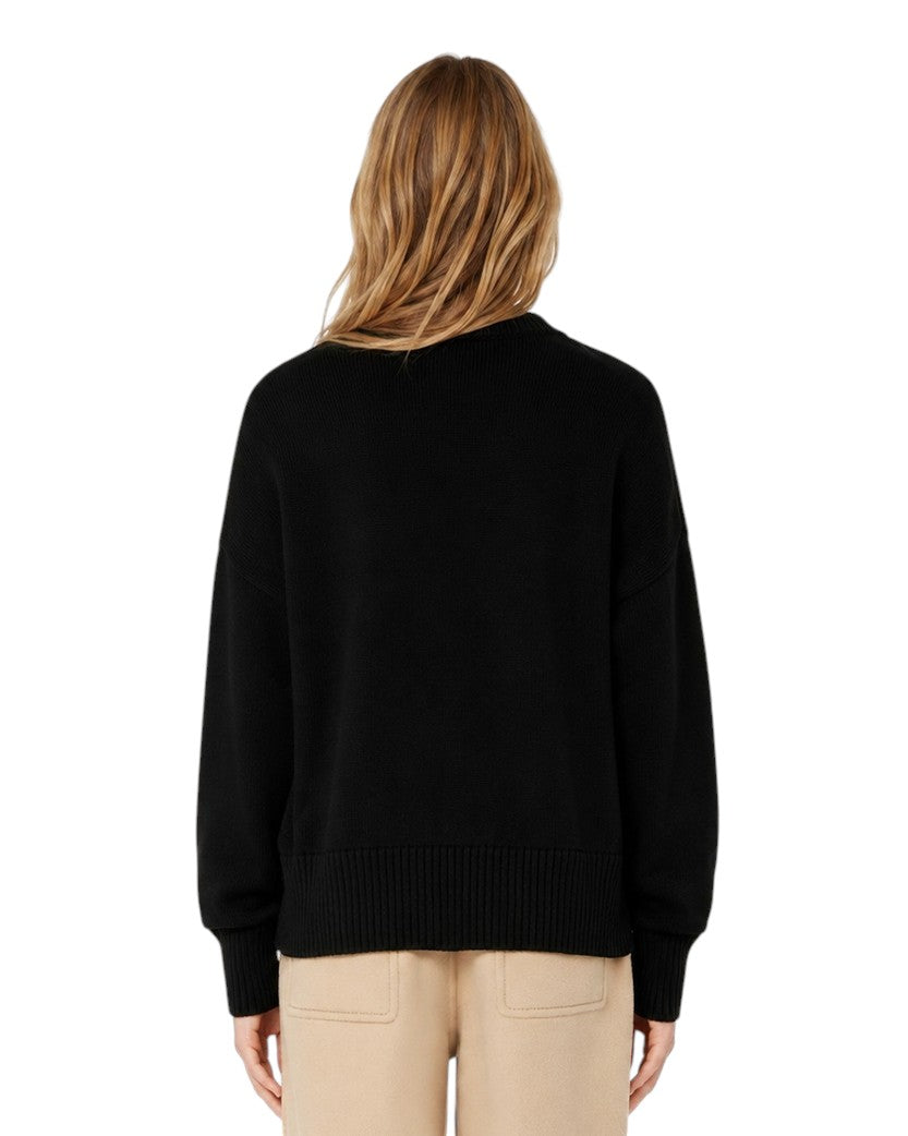 AMI Paris Ami De Coeur Oversize Sweater Black Red Heart — SSTORIES