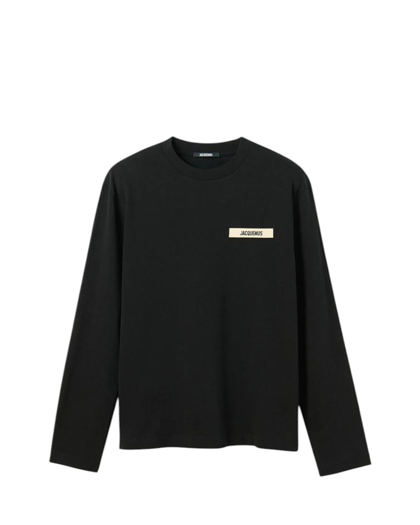 Jacquemus Gros Grain Long-Sleeve T-Shirt Black