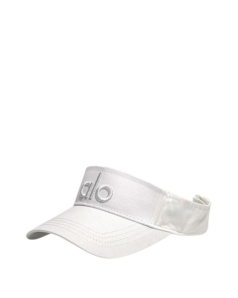 Alo Yoga Logo Solar Visor White