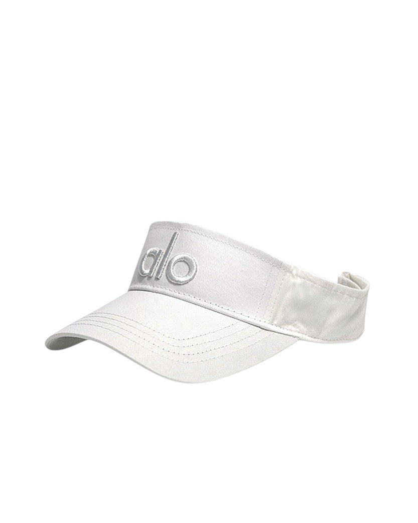 Alo Yoga Logo Solar Visor White