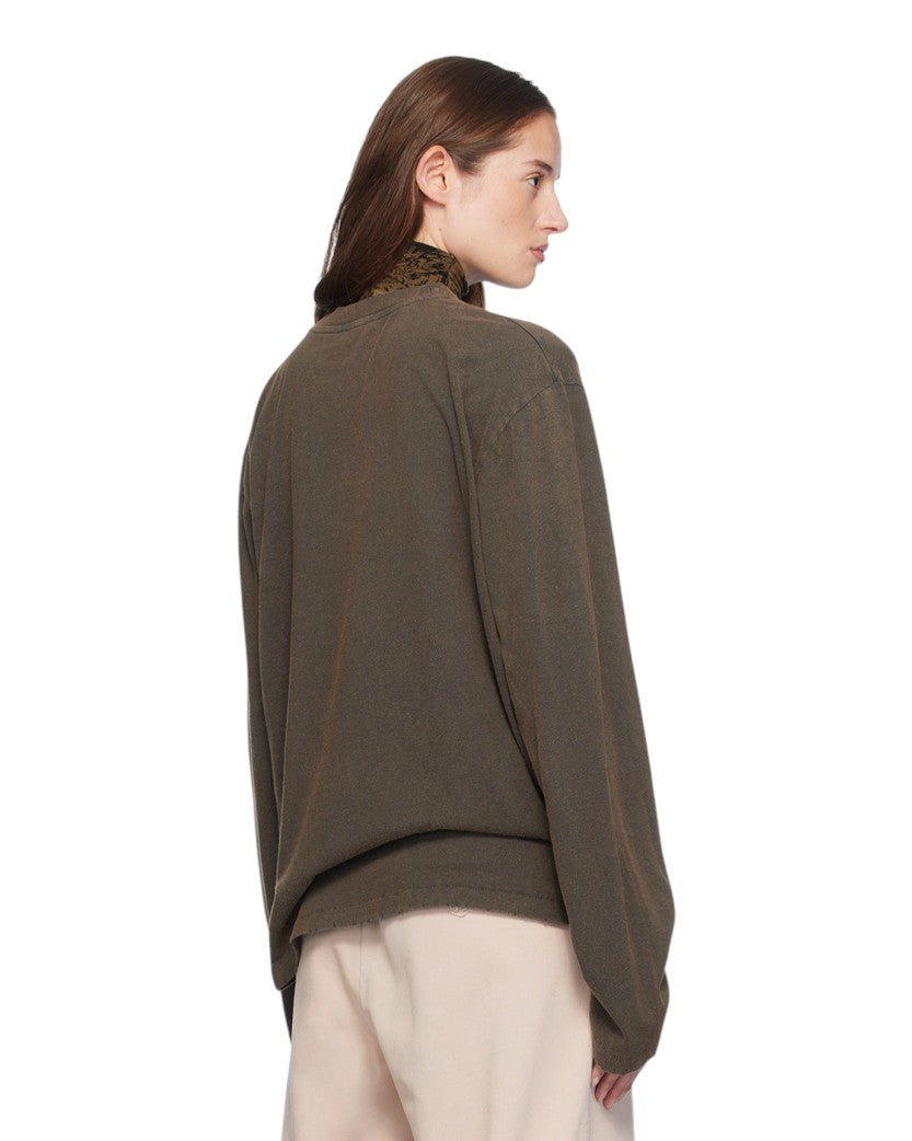 Acne ミリタリー  ブラウス Лонгслів Acne Studios Exford Tourist Logo Long Sleeve Faded Grey