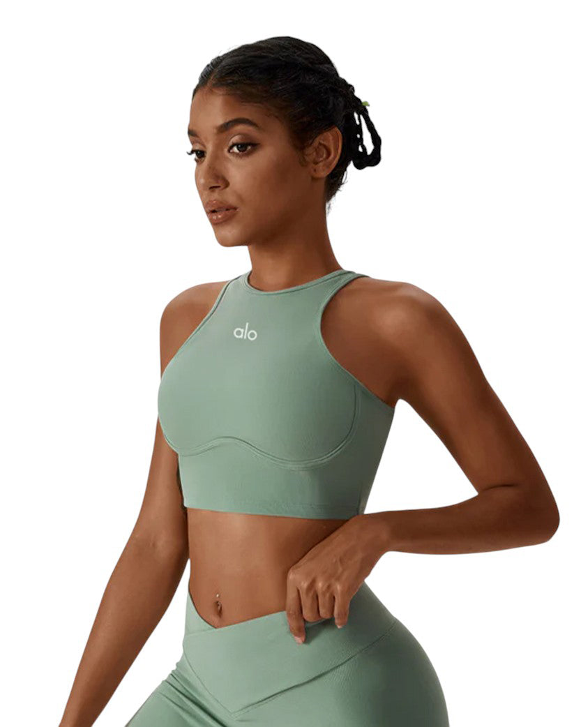 Alo Yoga Fitness Top Green 833341-GN