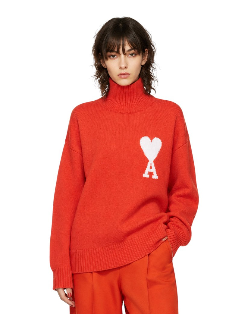 AMI Paris Ami de Coeur jumper Red
