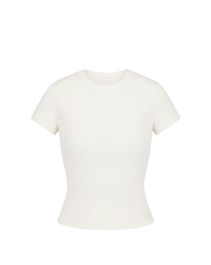Skims Cotton Rib T-Shirt Marble