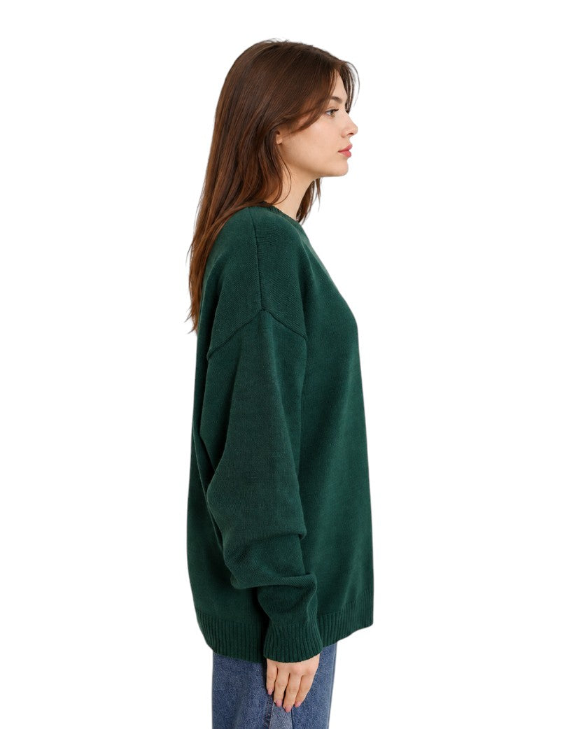 AMI Paris Ami De Coeur Oversize Sweater Green
