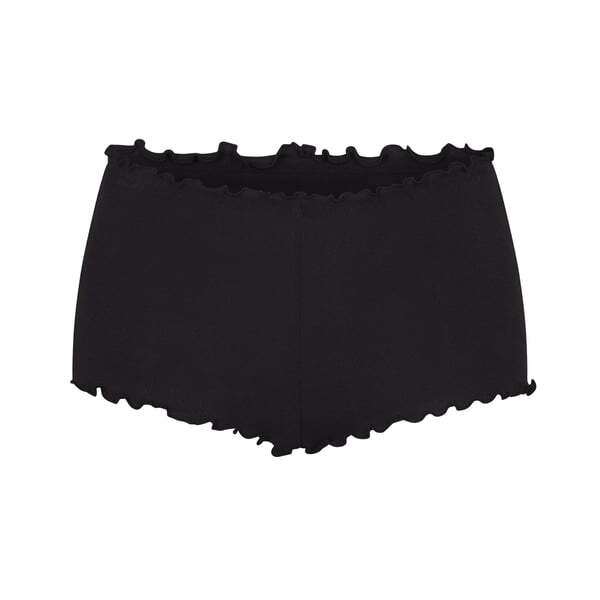 Skims Logo Pointelle Mini Short Onyx