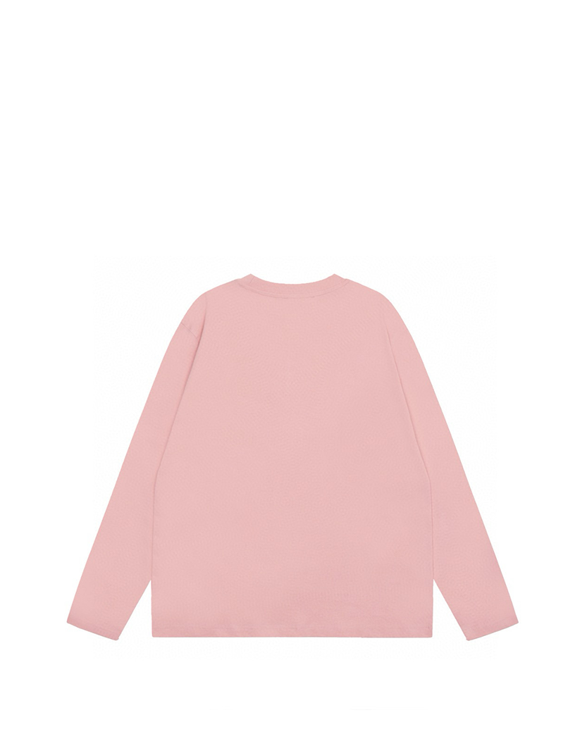 AMI Paris Ami De Coeur Tonal Small Heart Long Sleeve Light Pink