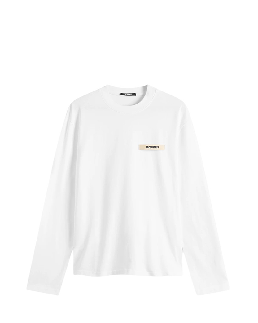 Jacquemus Gros Grain Long-Sleeve T-Shirt White