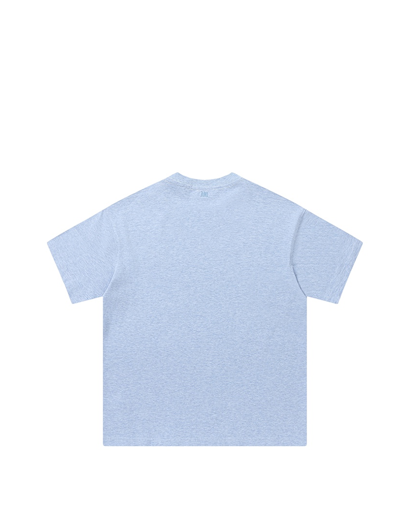 AMI Paris Ami De Coeur Small Logo T-Shirt Heather Blue
