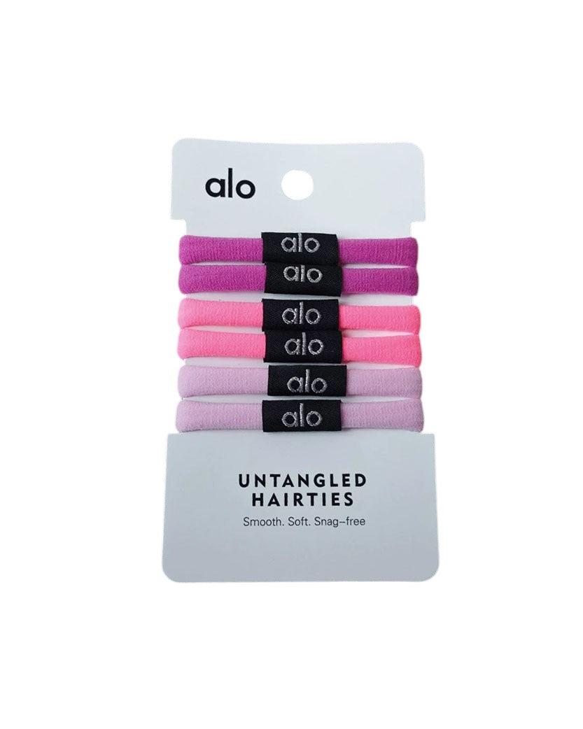 Alo Yoga Untangled Hair Tie 6-Pack Multi Pink