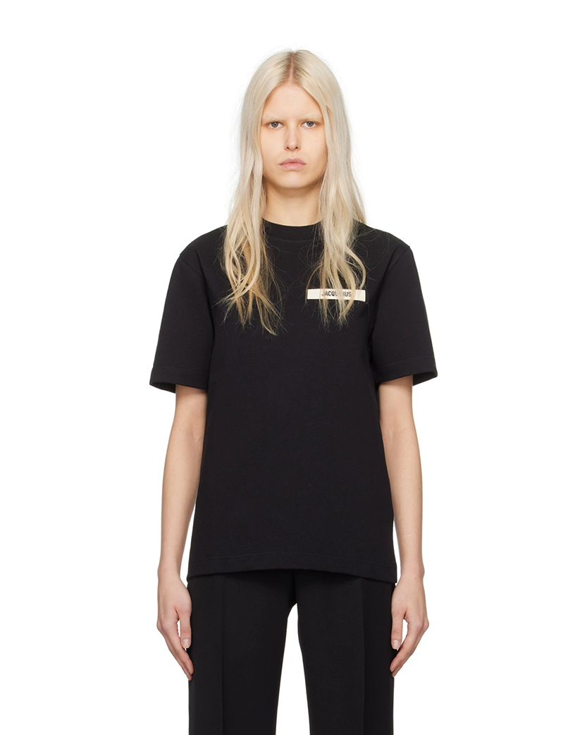 Jacquemus Le T-Shirt Gros Grain Black