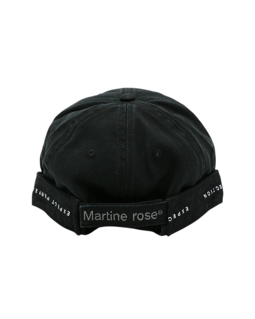 Кепка Martine Rose Joker Embroidered Roll Back Cap Black | SSTORIES