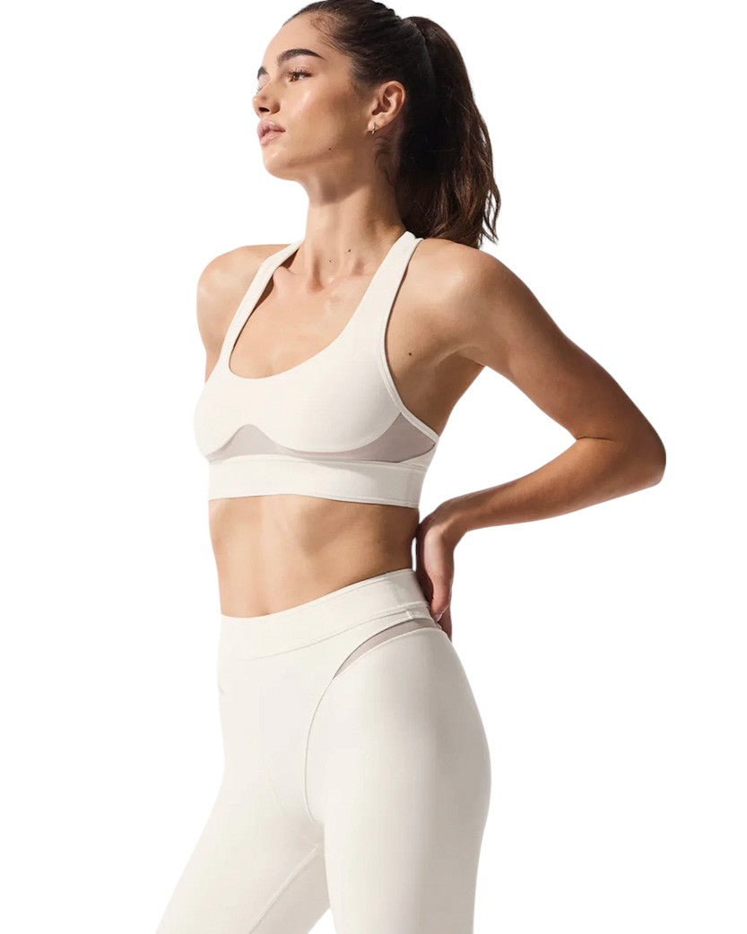 Alo Yoga Airlift Rebel Bra Ivory