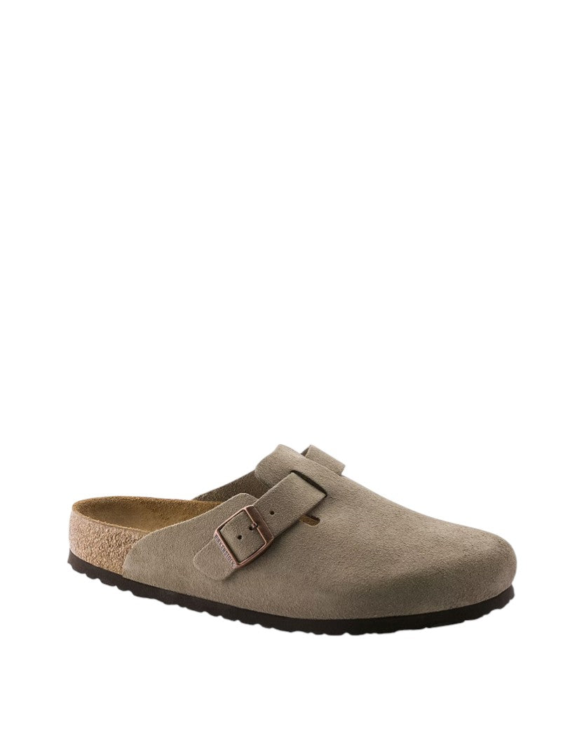 Birkenstock Boston Soft Footbed Suede Leather Taupe