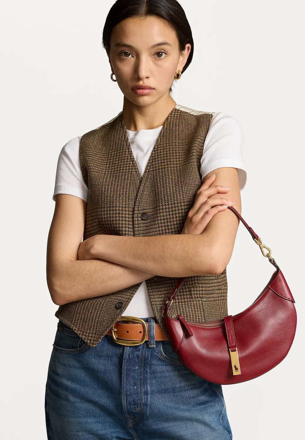 Polo Ralph Lauren Polo ID Mini Shoulder Bag Burgundy