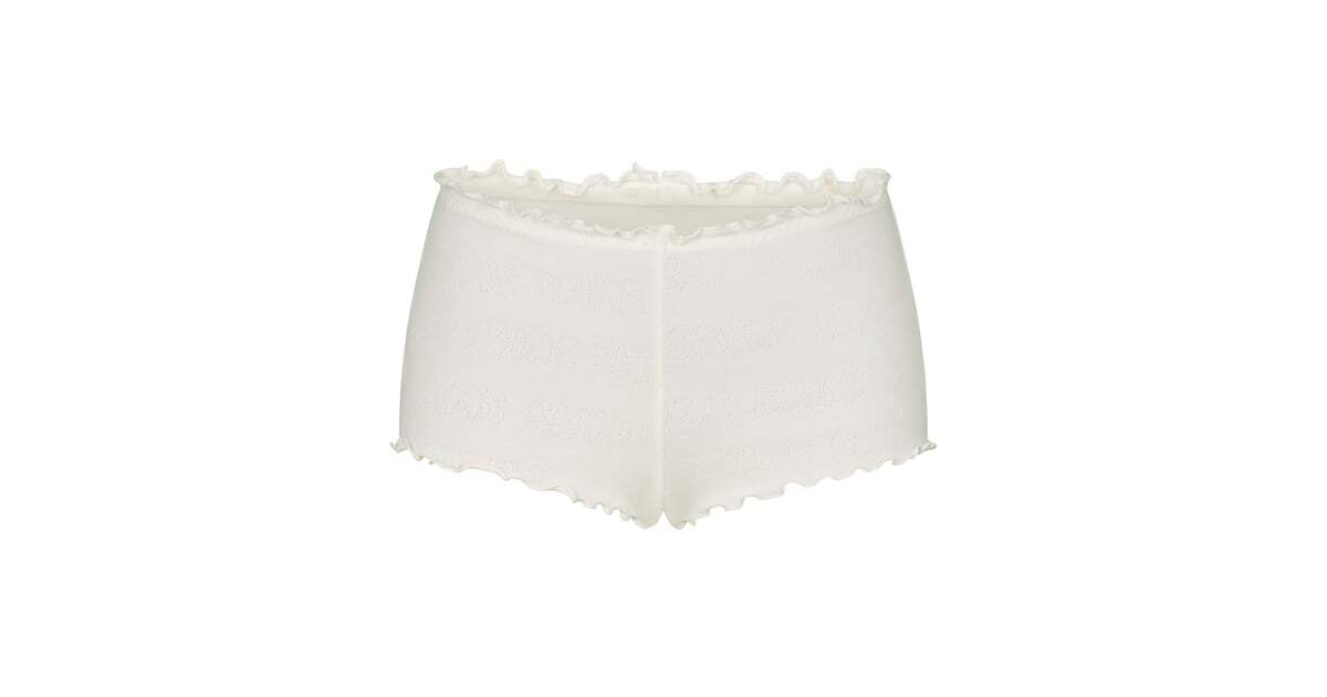 Skims Logo Pointelle Mini Short Marble