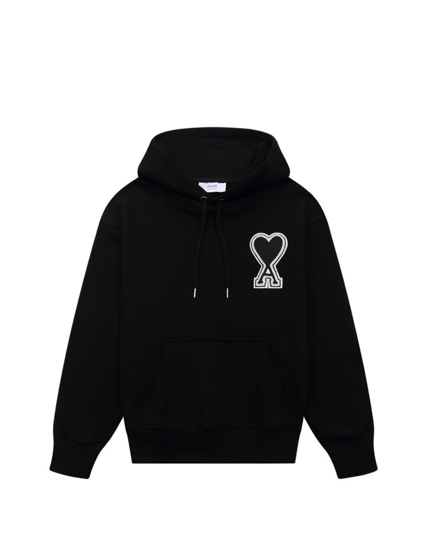 AMI Paris Oversize Ami de Coeur hoodie Black
