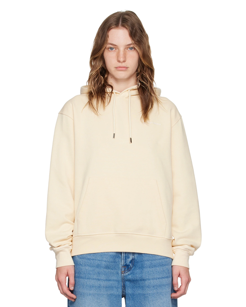 Jacquemus Embroidered Logo Hoodie Beige