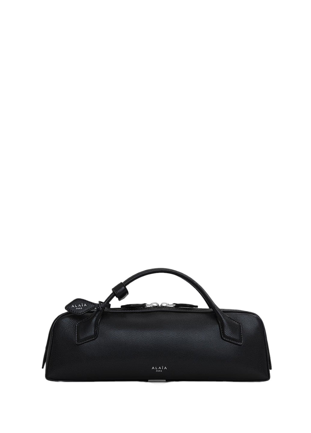 ALAIA Le Teckel Clutch In Shiny Goatskin Black
