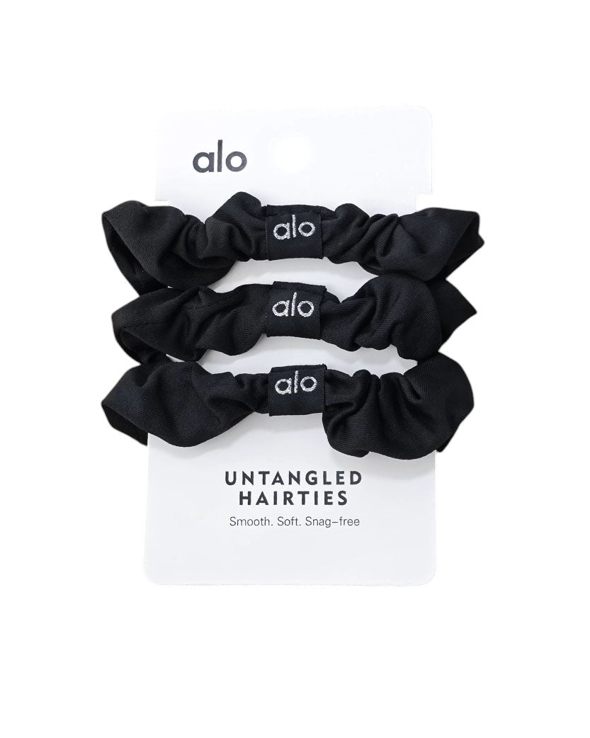 Alo Yoga Fresh Mini Scrunchie 3-Pack Black