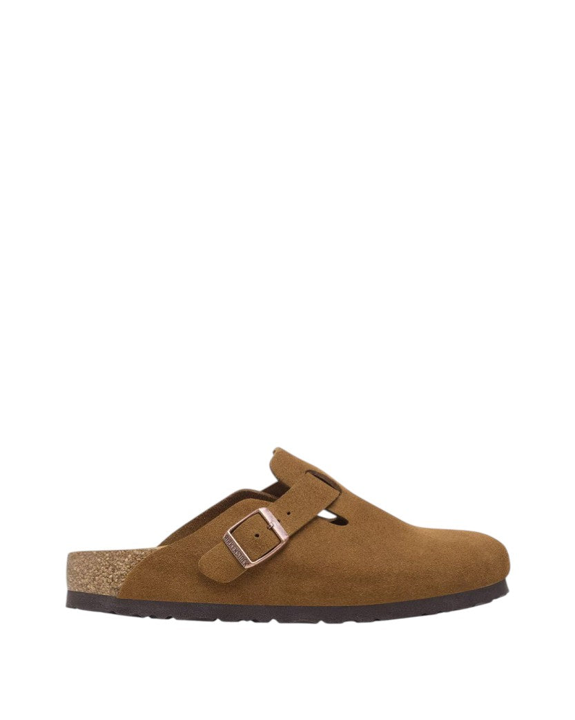 Сланці Birkenstock Boston Soft Footbed Suede Leather Brown — SSTORIES