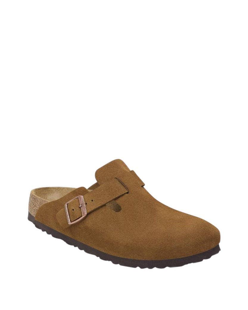Birkenstock Boston Soft Footbed Suede Leather Brown