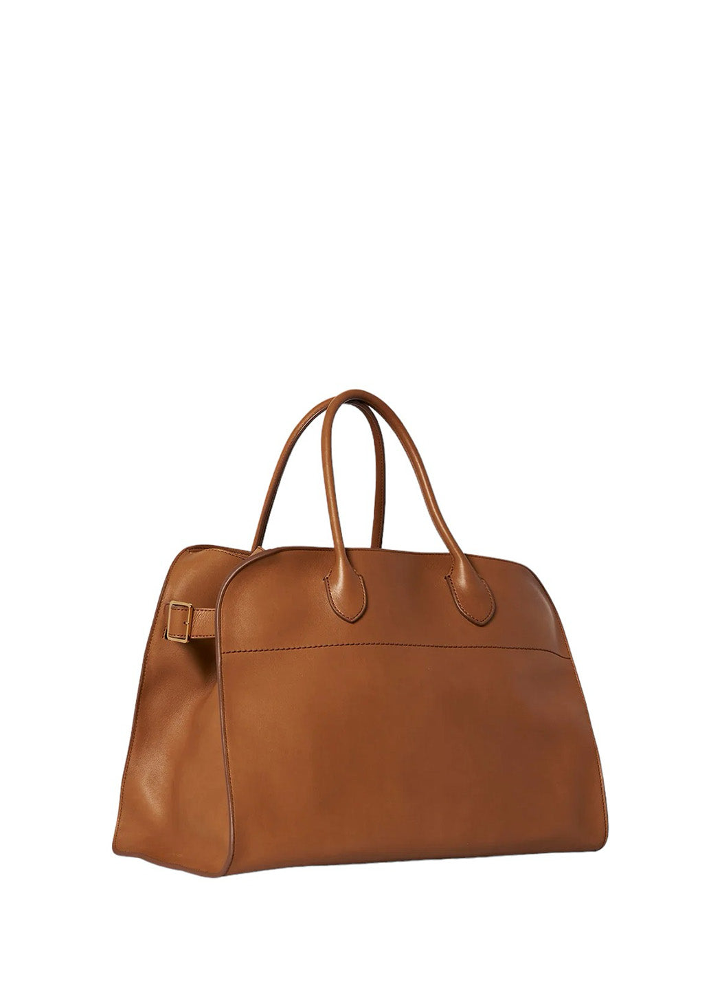 The Row Soft Margaux 15 Bag in Leather Brown