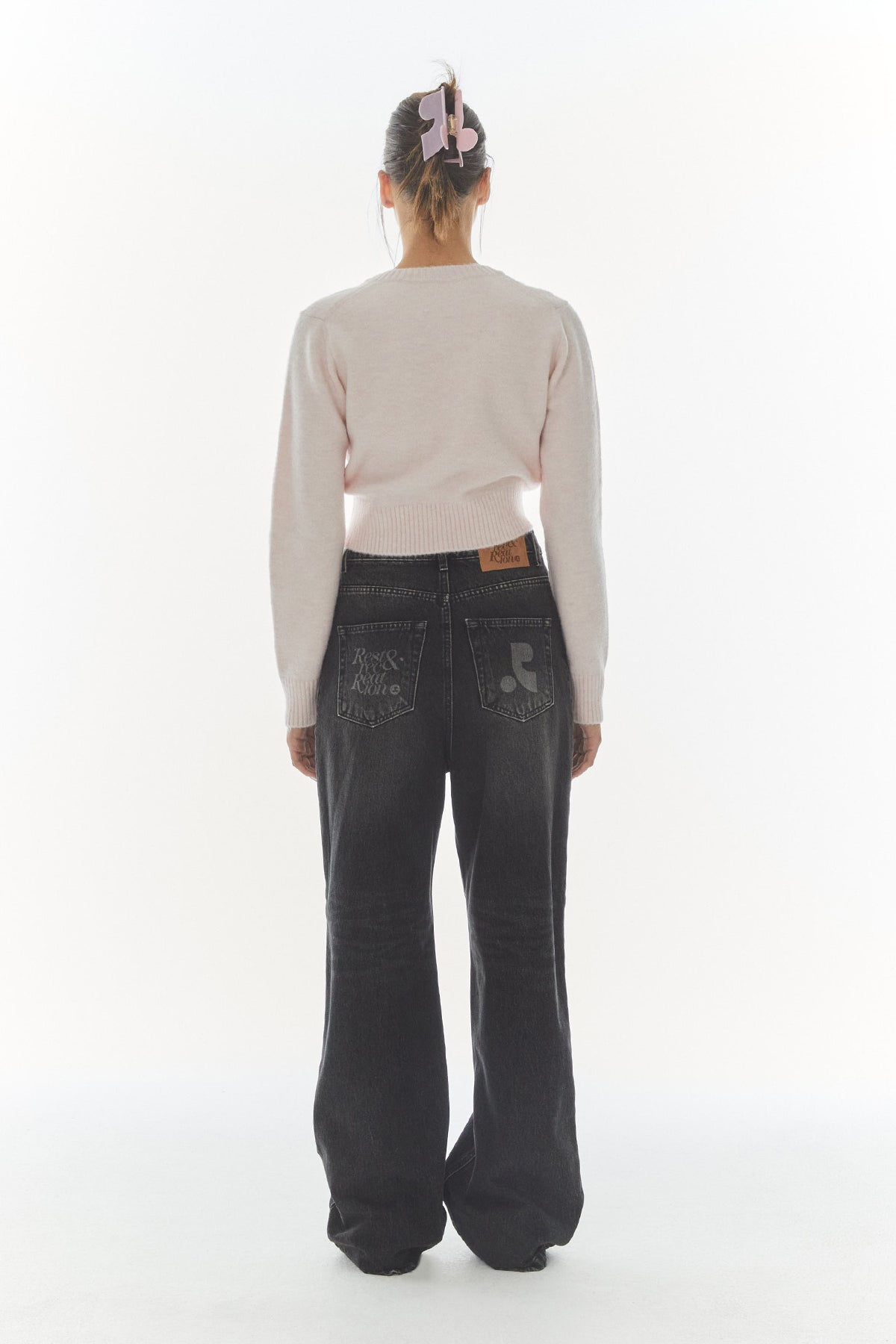 Rest&Recreation Washed Denim Pants Black