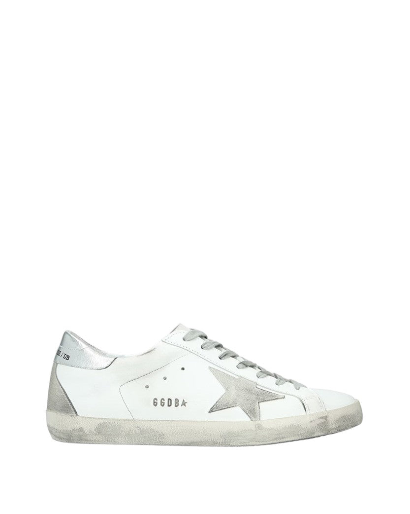 Golden Goose Superstar Sneakers White and Silver Leather
