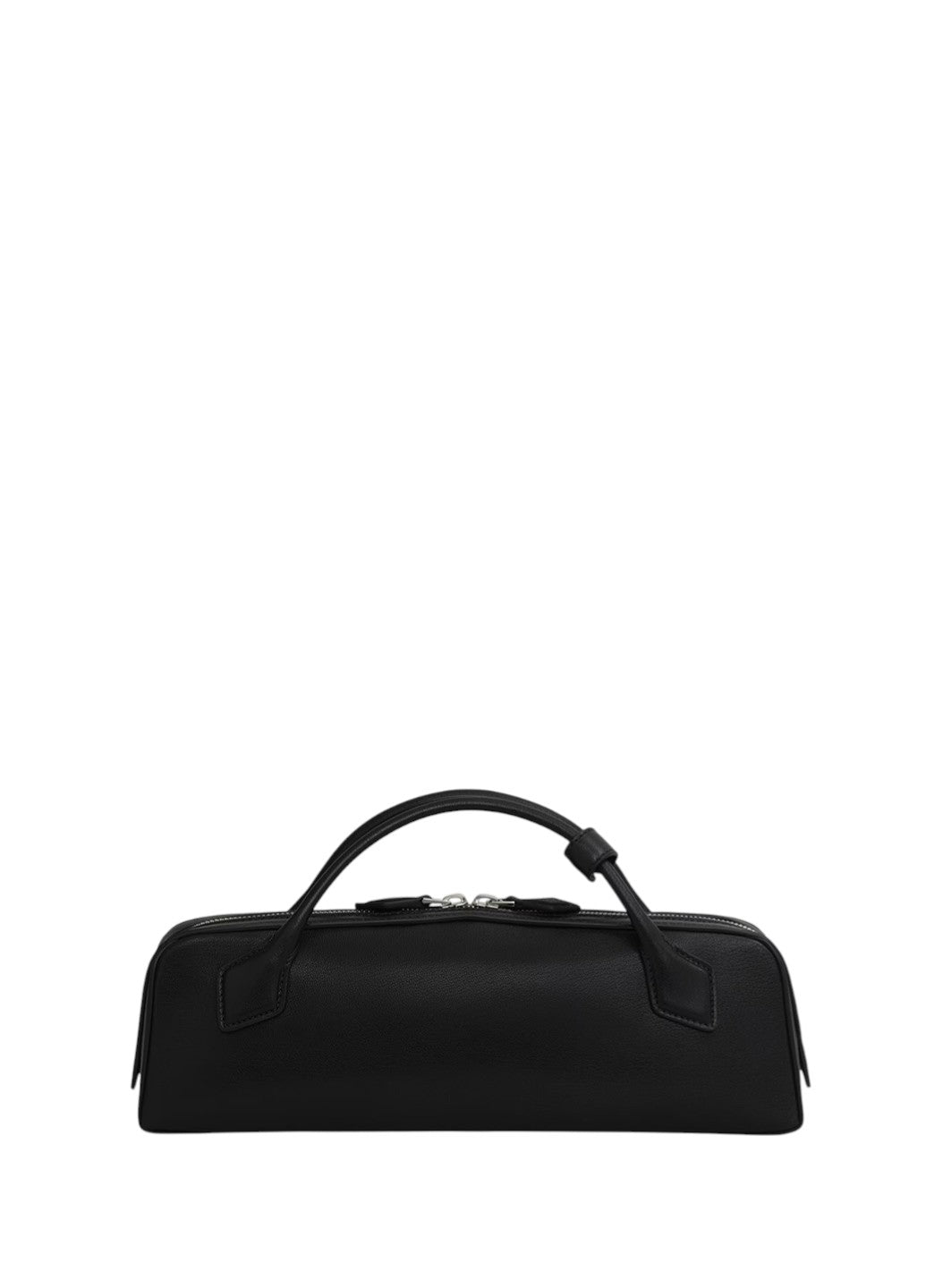 ALAIA Le Teckel Clutch In Shiny Goatskin Black